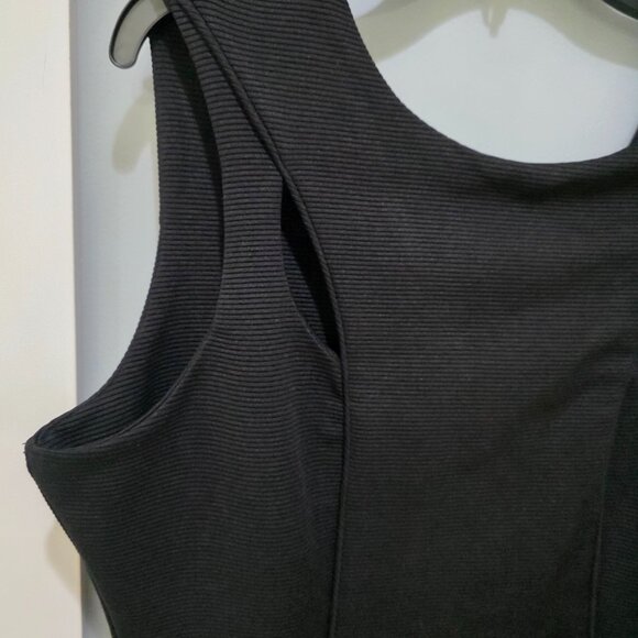 Kardashian Kollection Black Bodycon Dress XL | Cutout Front Detail - Picture 4 of 14